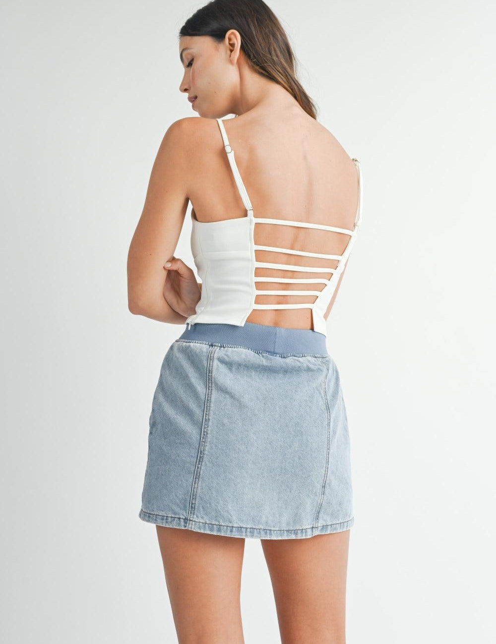 MABLE Strappy Back Cropped Cami | Daverri Fashions