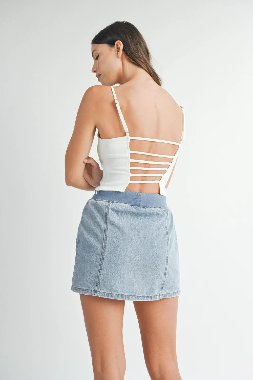 MABLE Strappy Back Cropped Cami - DAVERRI FASHIONS