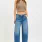 RISEN Slouchy Cropped Barrel Jeans - DAVERRI FASHIONS