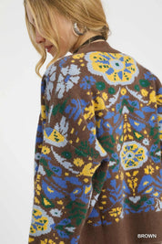 Umgee Floral Knit Button-Up Cardigan | Cardigans Daverri Fashions