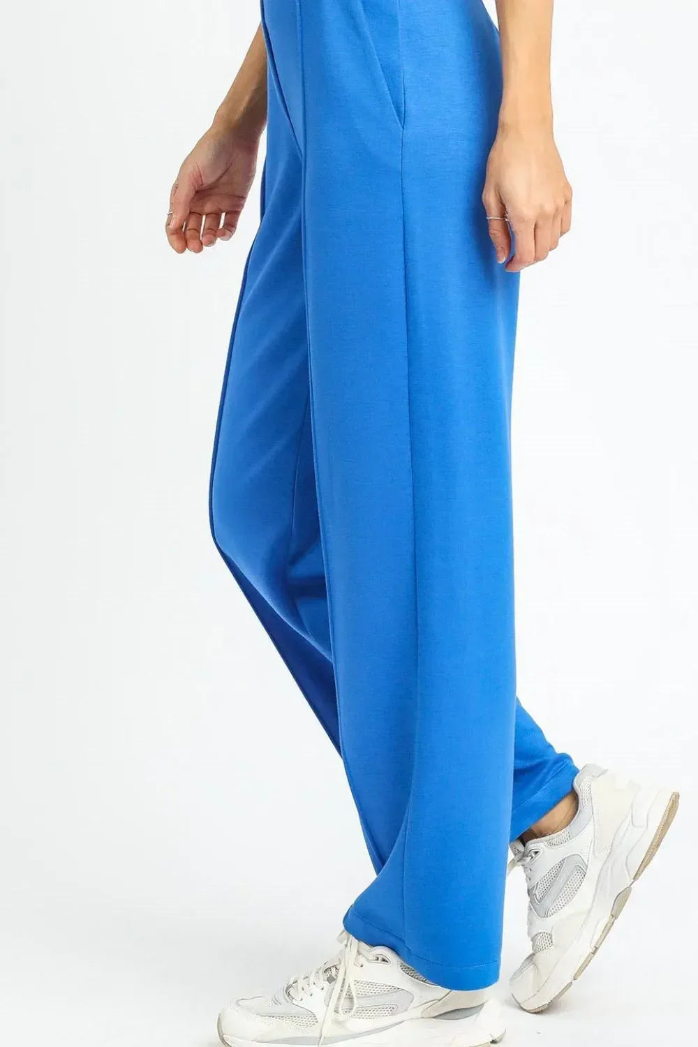 Umgee High Waisted Wide Leg Pants - DAVERRI FASHIONS