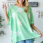 HOPELY Star Pattern Oversized Waffle T-Shirt T-Shirts