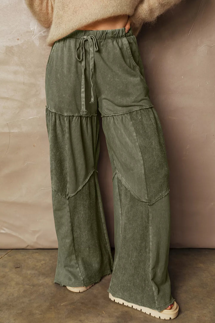 Tiered Wide Leg Pants | Pants Daverri Fashions