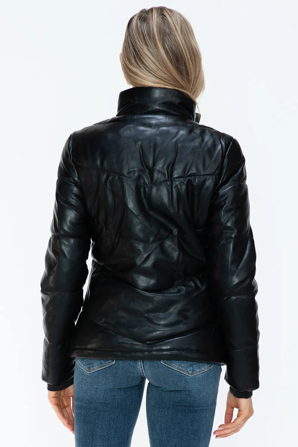 Snobbish Pocketed Zip Up Turtleneck Puffer Jacket M Jackets