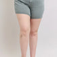 Judy Blue Full Size Hw Garment Dyed & Back Pkt Embroidery Shorts Plus Size
