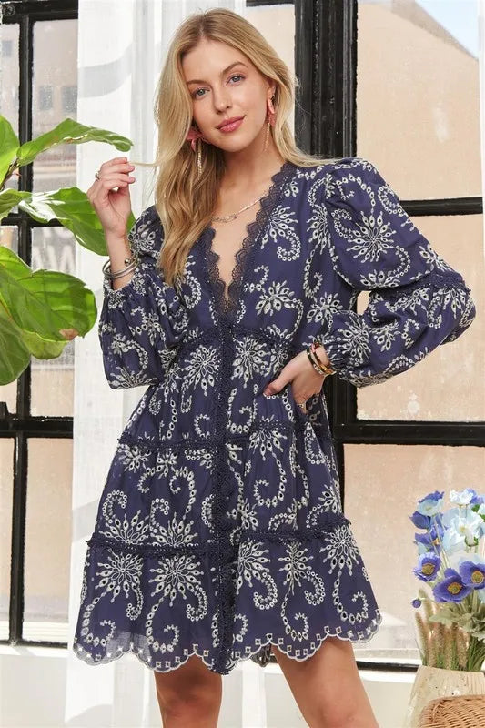 ADORA Puff Sleeve Floral Dress | Mini Dresses Daverri Fashions