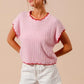 SO ME Textured Light Weight Sweater Dolman Top Sweaters