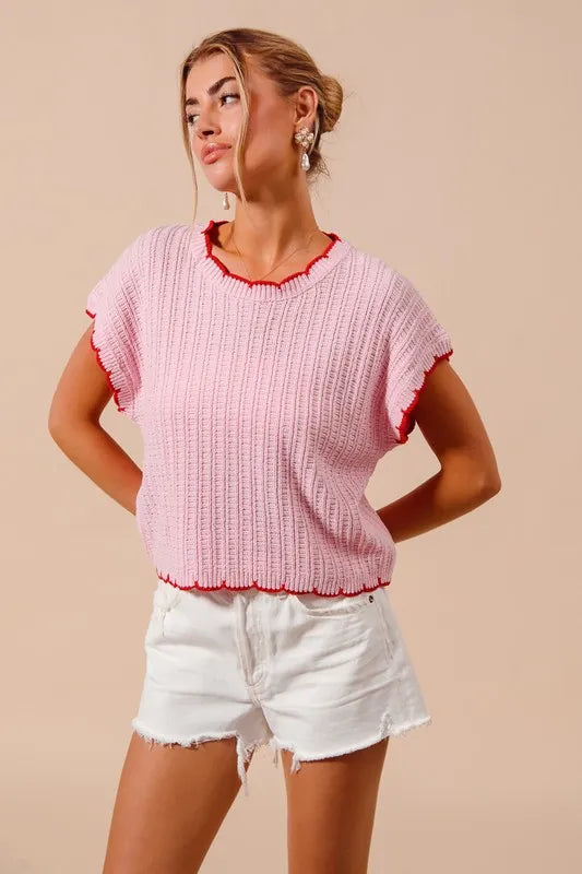 SO ME Textured Light Weight Sweater Dolman Top Sweaters