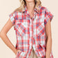 Mittoshop Mineral Wash Plaid Button Down Shirt - DAVERRI FASHIONS