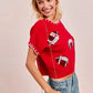 BiBi Gameday Sequin Football Embroidered Stitch Sweater - DAVERRI FASHIONS
