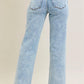 Judy Blue Full Size High Waist Stone Wash Straight Jeans Plus Size - DAVERRI FASHIONS