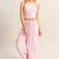 HYFVE Crop Top and Cargo Pants Set L.PINK