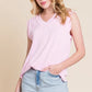 BOMBOM Rib Knit V-Neck Tank