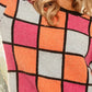 BiBi Multi Color Checker Pattern Sweater - DAVERRI FASHIONS