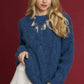 Umgee Cable Knit Cozy Sweater - DAVERRI FASHIONS