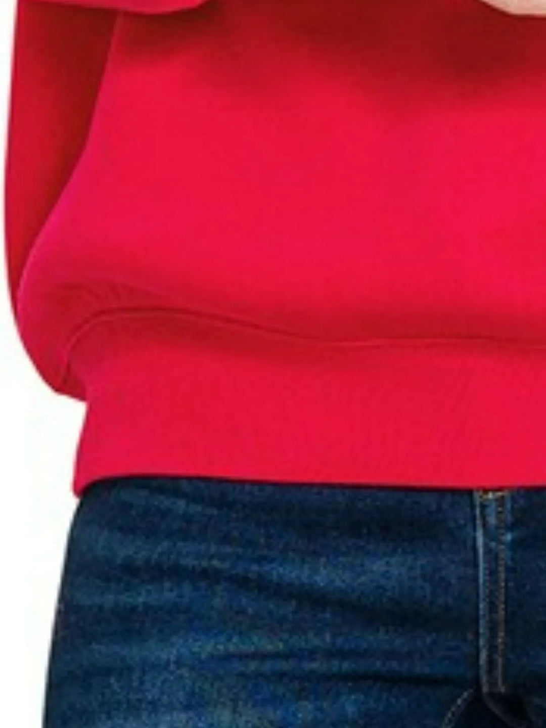 Zenana Fleece Crewneck Long Sleeve Sweatshirt Sweatshirts