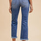 Annie Wear Distressed Raw Hem Straight Leg Cropped Jeans - DAVERRI FASHIONS