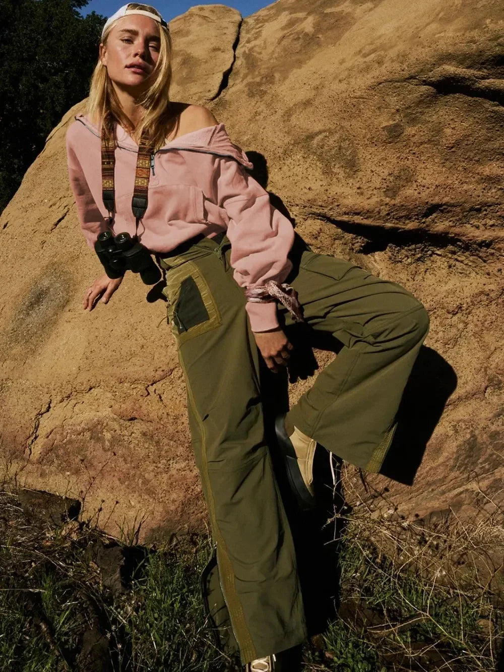 Half Zip Pocketed Dropped Shoulder Hoodie - DAVERRI FASHIONS