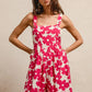 BiBi Floral Prints Tuck Detail Short Overall With Pockets Overalls