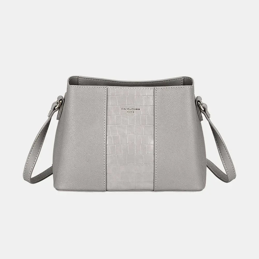 David Jones PU Leather Crossbody Bag - DAVERRI FASHIONS