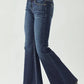 Artemis Vintage Mid Rise Stretch Super Flare Jeans - DAVERRI FASHIONS