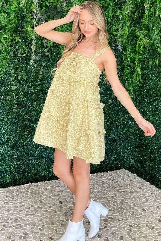 And The Why Ruffle Detailed Floral Babydoll Dress | Babydoll Dresses Daverri Fashions