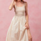 SO ME Smocked Sleeveless Casual Everyday Dress With Slit