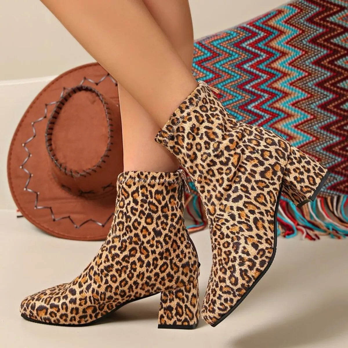 Block Heel Ankle Boots | Boots Daverri Fashions