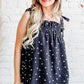 And The Why Daisy Polka Dot Print Ruffle Tank Top