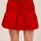 SO ME Ruffled Hem Game Day Mini Skirt Skirts