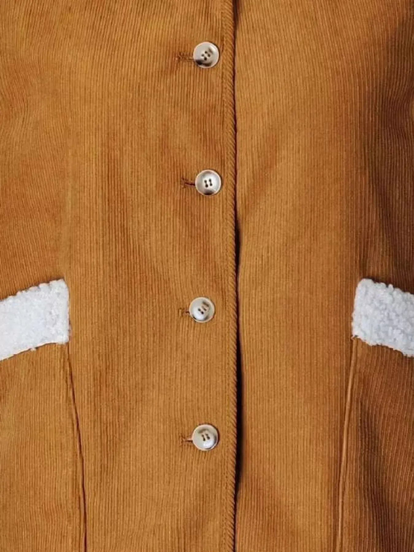 Button Up Sherpa Vest Coat - DAVERRI FASHIONS