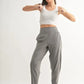 MONO B Flowbarrel High Waist Active Pants - DAVERRI FASHIONS