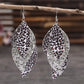 PU Leather Leopard Leaf Earrings - DAVERRI FASHIONS