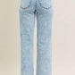 Judy Blue Full Size High Waist Stone Wash Straight Jeans Plus Size - DAVERRI FASHIONS