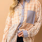 And The Why Floral and Plaid Color Block Shirts with Pocket