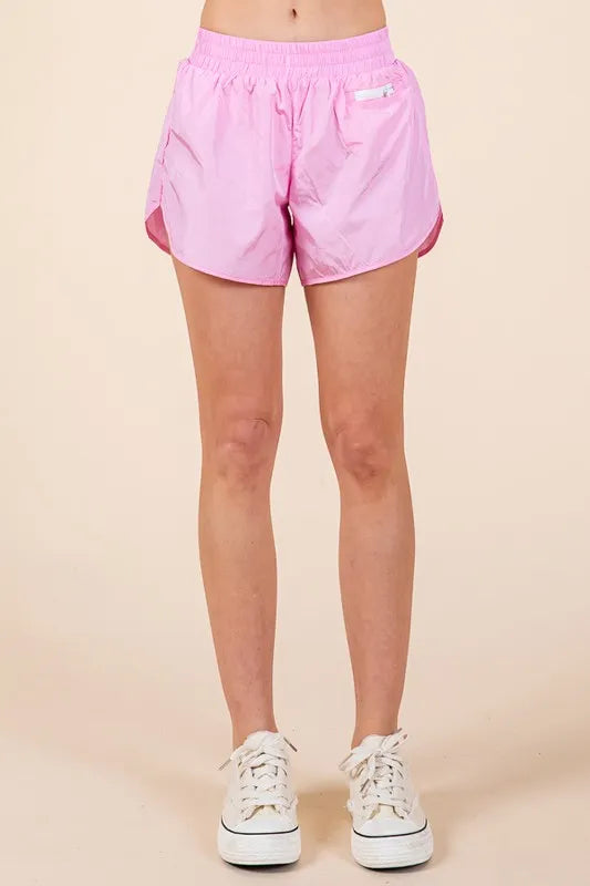 Lime 'N' Chili Packable Shorts with Front Mini Pocket