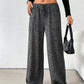 Striped Wide Leg Drawstring Pants - DAVERRI FASHIONS