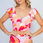 White Birch Full Size Floral Two Piece Swim Set Swimwear