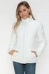 Snobbish Pocketed Zip Up Turtleneck Puffer Jacket White Jackets