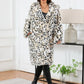 Thermal Leopard Faux Fur Hooded Coat - DAVERRI FASHIONS