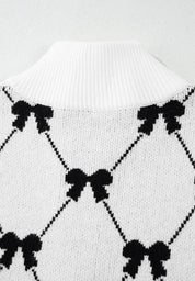 Bow Half Zip Sweater Vest | Sweaters Daverri Fashions