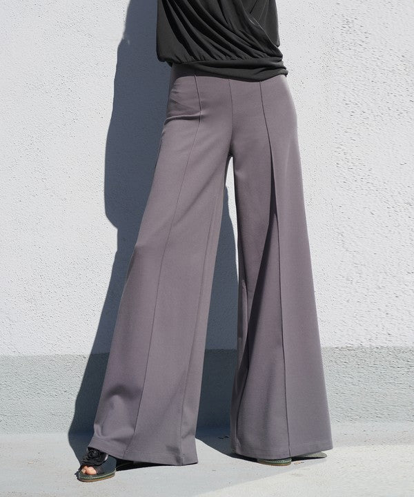 Bamboo Wide Leg Ponte Pants Pants