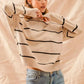 SO ME Stripe Crew Neck Basic Essential Sweater - DAVERRI FASHIONS