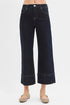RISEN Tummy Control High Rise Crop Wide Seam Detailed Jeans - DAVERRI FASHIONS