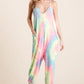 BiBi Tie Dye French Terry Mid-Length Casual Jumpsuit Jumpsuits