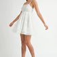 MABLE Eyelet Lace Babydoll Mini Cami Dress - DAVERRI FASHIONS