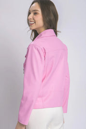 Love Tree Collared Neck Zip Up Jacket | Jackets Daverri Fashions