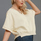 Umgee Full Size Lightweight Cropped Sweatshirt Plus Size