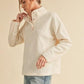 Aemi+Co White Half Snap Lightweight Pullover Tops