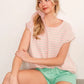Lime 'N' Chili Striped Muscle Sleeve Top